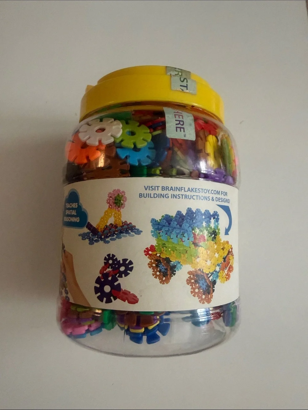 BrainFlakes Interlocking Building Set - Bright Multicolor Jar